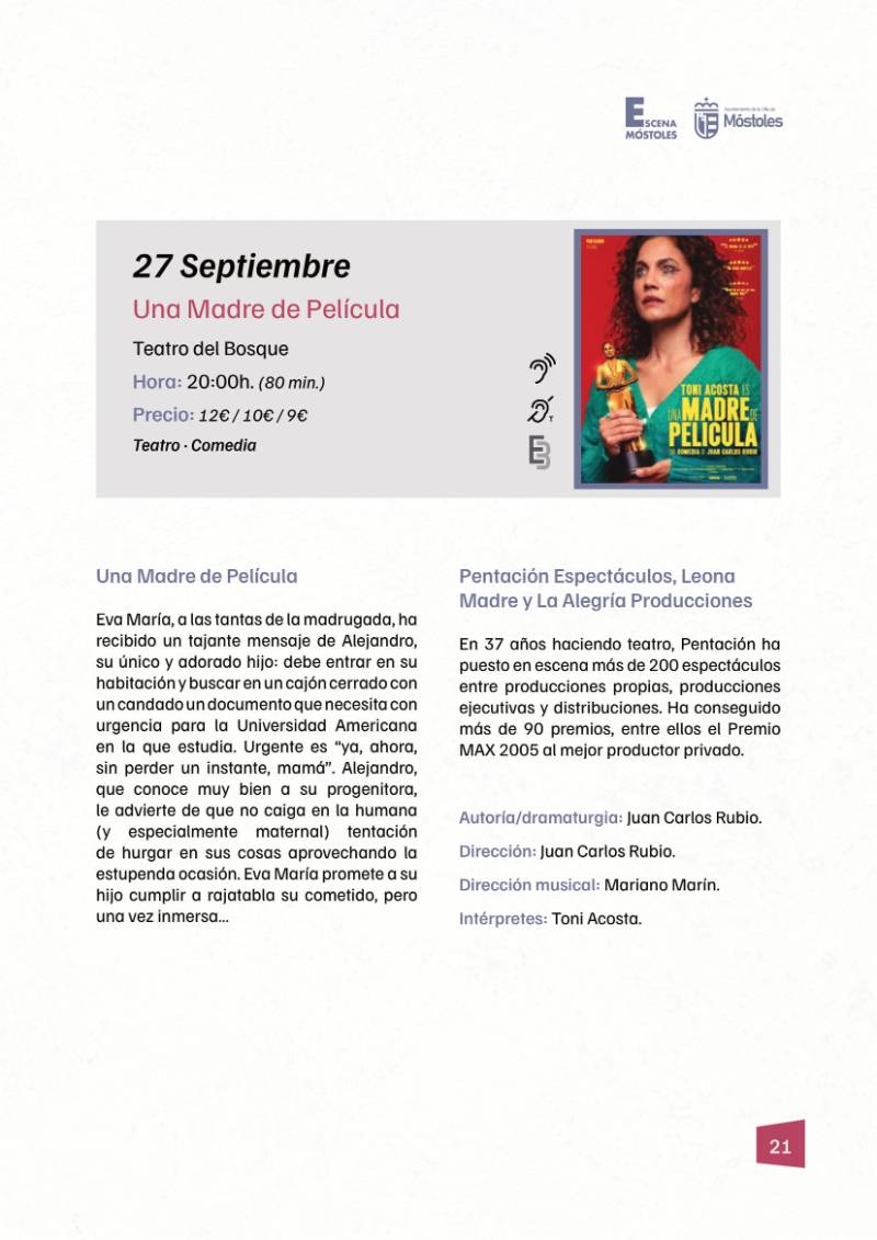 Programación II Temporada Escena Móstoles 2025-21