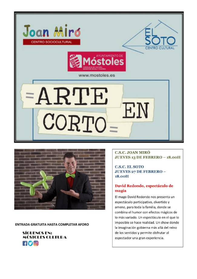 cartel arte en corto febrero 2020