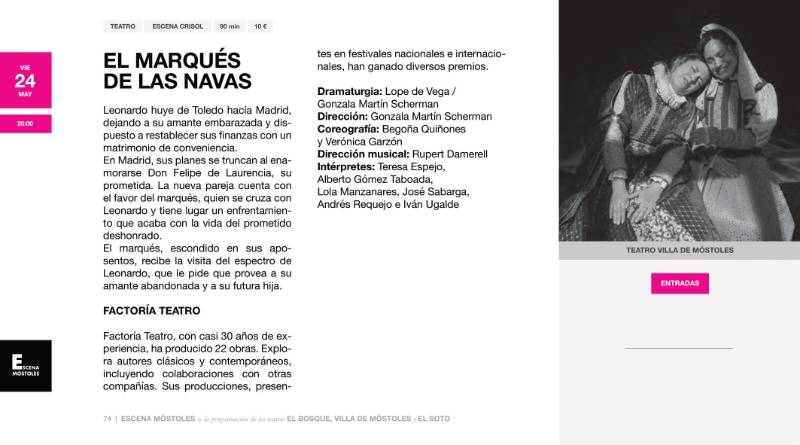 Programación Escena Móstoles - Primera Temporada 2024-74