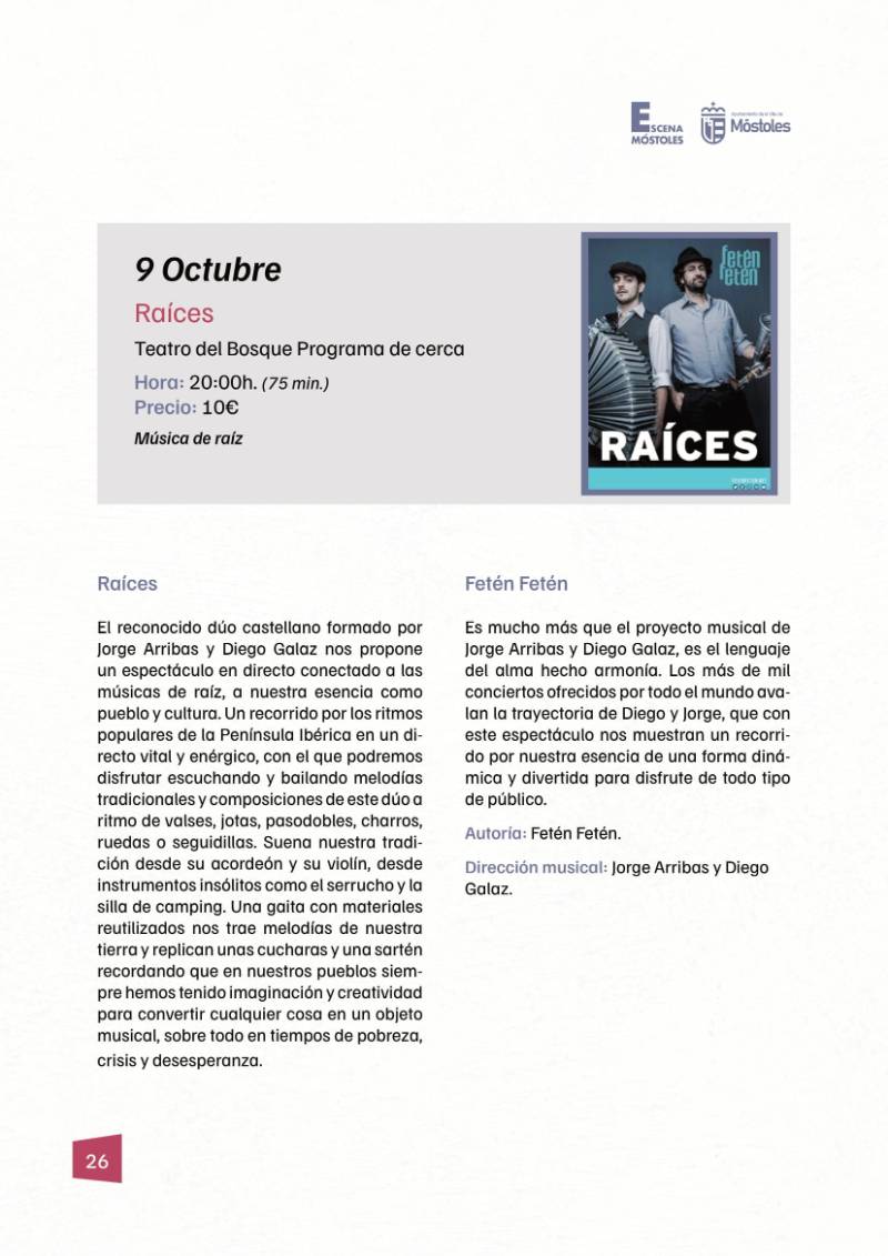 Programación II Temporada Escena Móstoles 2025-26