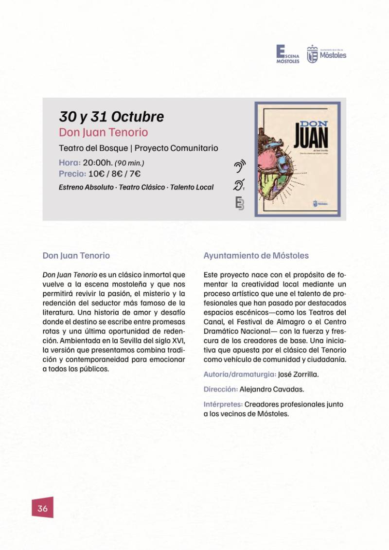 Programación II Temporada Escena Móstoles 2025-36