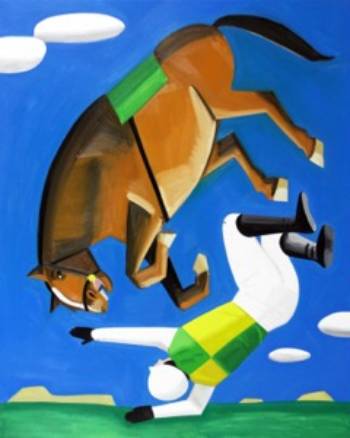 jinete caiÌdo -Exposición Juan de la Rica. Villa de Móstoles