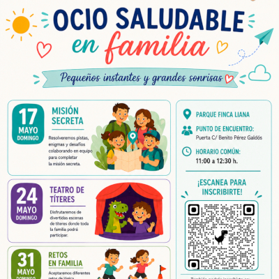 agenda OCIO EN FAMILIA mayo 2026