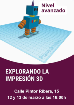 12 y 13 de marzo - Aprende a diseñar e imprimir en 3D 2 - CCD Móstoles copia