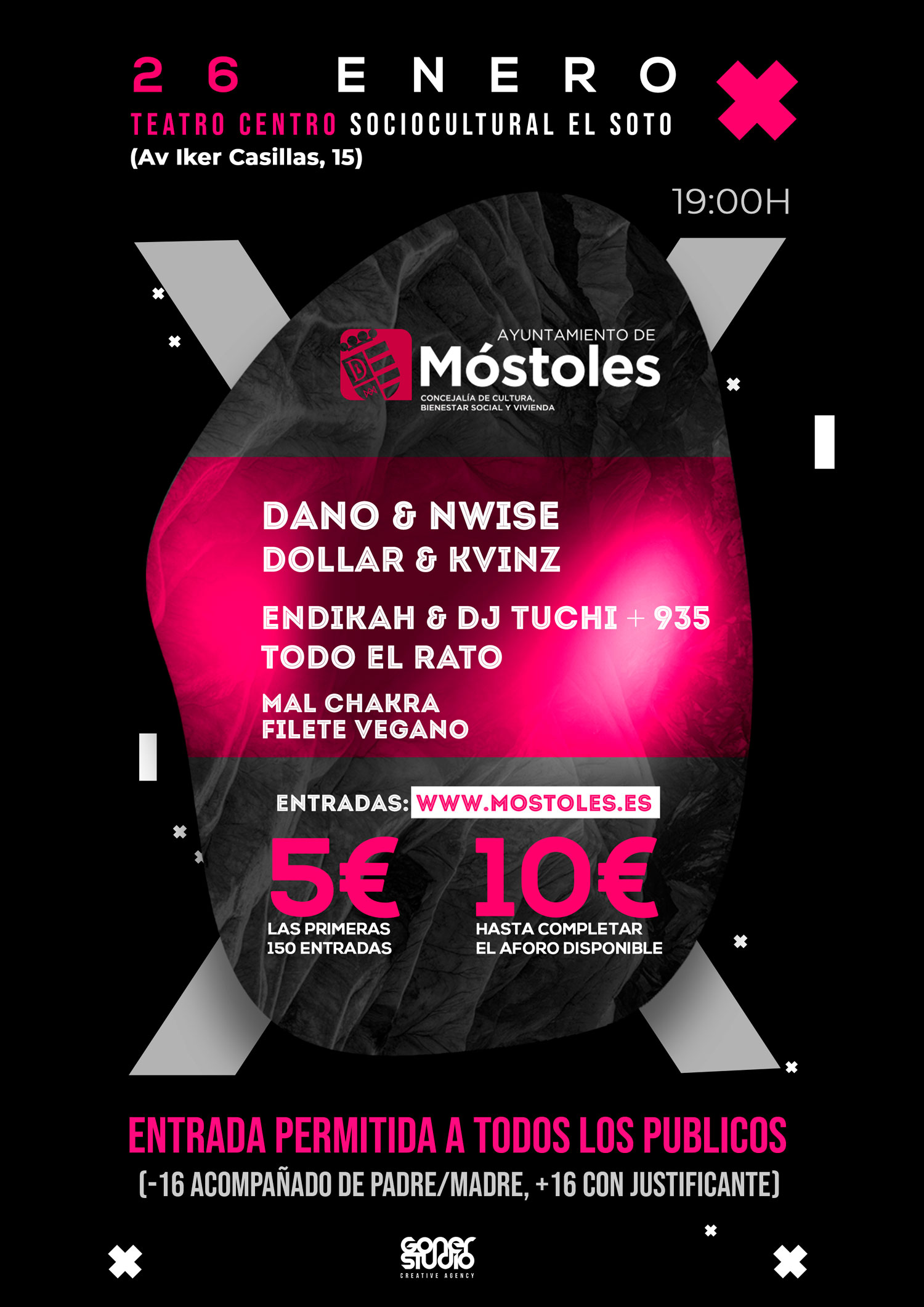 Cartel concierto Rap 26 enero Soto