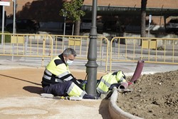 visita las obras calles Granada y Benito Pérez Galdós 1