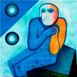 Me acerco al cuerpo de la vida Oleo en tela