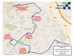 Línea 12 autobús (Universidad Rey Juan Carlos - Loranca)