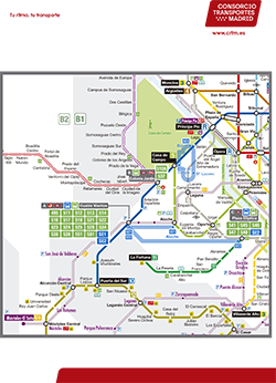 Plano consorcio de transporte comunidad de Madrid p