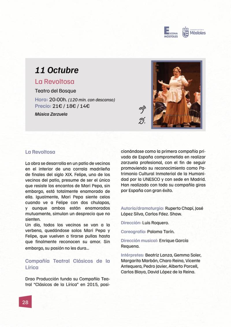 Programación II Temporada Escena Móstoles 2025-28