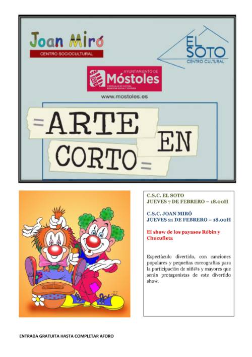 cartel arte en corto febrero 2019