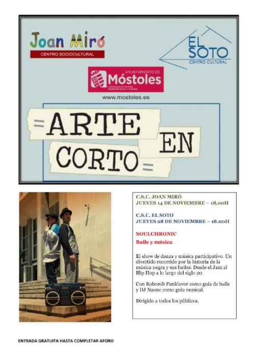 Cartel Arte en Corto noviembre 2019