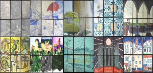 MOSAICO_OBRAS EXPOSICIÓN_SARAMAGO-VIAJE-PORTUGAL_AJENDA