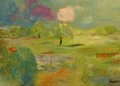 Dehesa en primavera tras las lluvias.FOTO TARJETA EXPOSICIÓN JUAN TANARRO