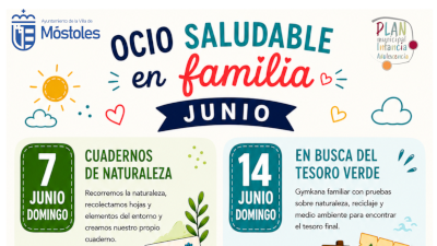destacada CARTEL OCIO EN FAMILIA MOSTOLES - JUNIO