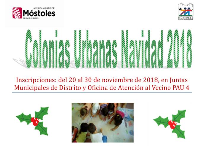 Cartel COLONIAS URBANAS NAVIDAD 2018
