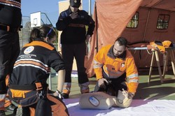 Protección Civil en un de sus cursos