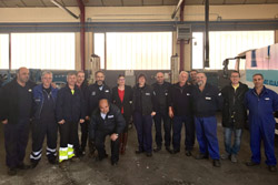 Principal visita trabajadores