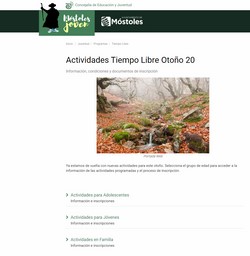 Actividad Tiempo Libre Otoño 20