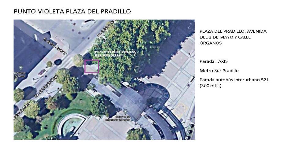 Ubicación Punto Violeta - Plaza Pradillo