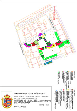 PLANO PROYECTO DE MEJORA DEL AJARDINAMIENTO DEL PARQUE IVIASA