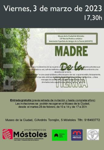 Cartel RECITAL ASEAPO_MADRE DE LA TIERRA_MUSEO