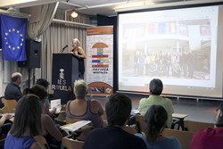 Isabel Cruceta durante la presntación del libro The Red Book