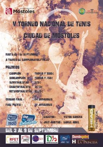 V Torneo Nacional de tenis Ciudad de Móstoles