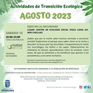 Descubre la fauna nocturna o cómo guiarte por las estrellas con los talleres medioambientales