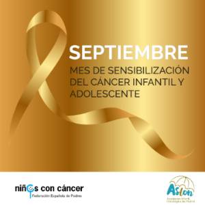 Móstoles se tiñe de dorado con motivo del mes internacional del cáncer infantil
