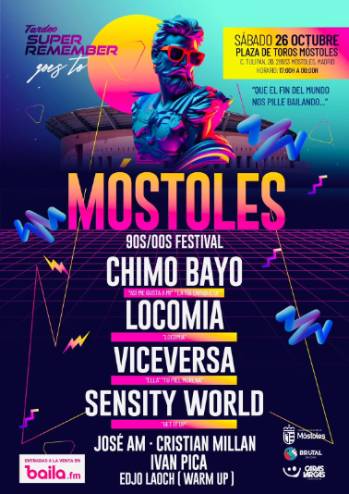 Festival “Tardeo Super Remember” de los 90 y los 00s el 26 octubre