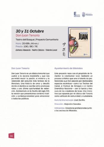 Programación II Temporada Escena Móstoles 2025-36