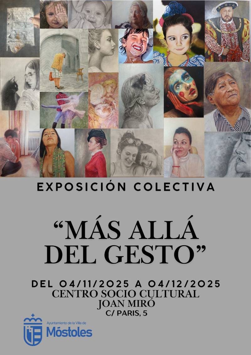 Cartel expo colectiva Más allá del gesto