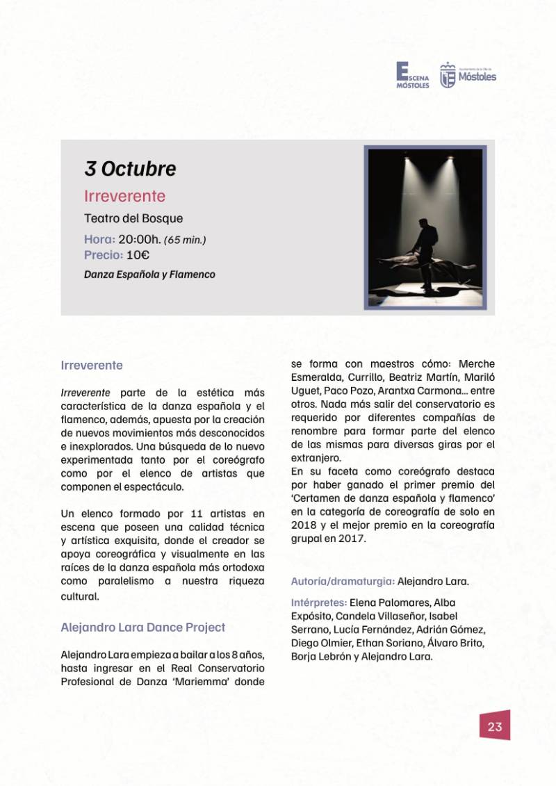 Programación II Temporada Escena Móstoles 2025-23