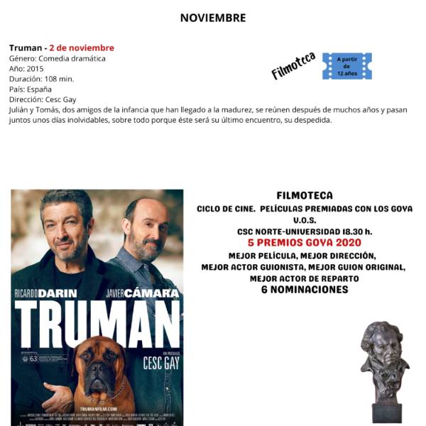 Foto ciclo cine pelis Goya 2 de nov. 2022-