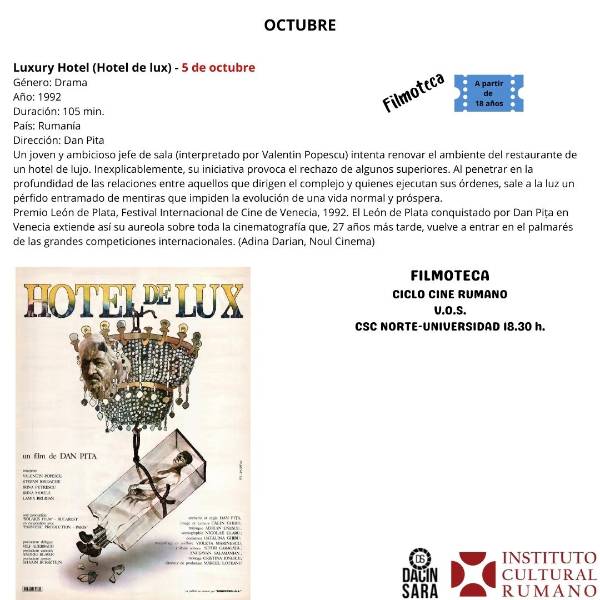 cartel cine rumano 5 oct