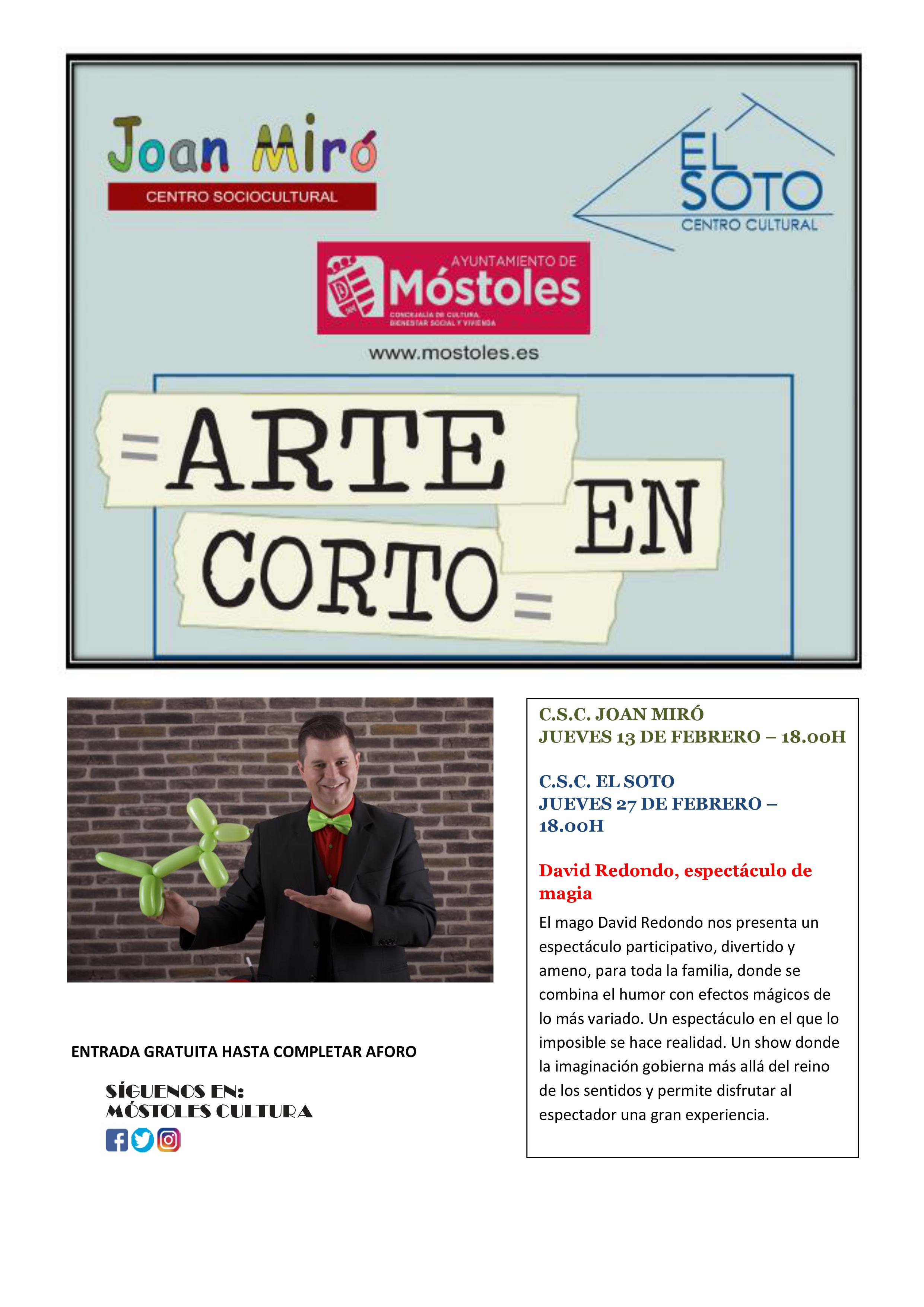 cartel arte en corto febrero 2020