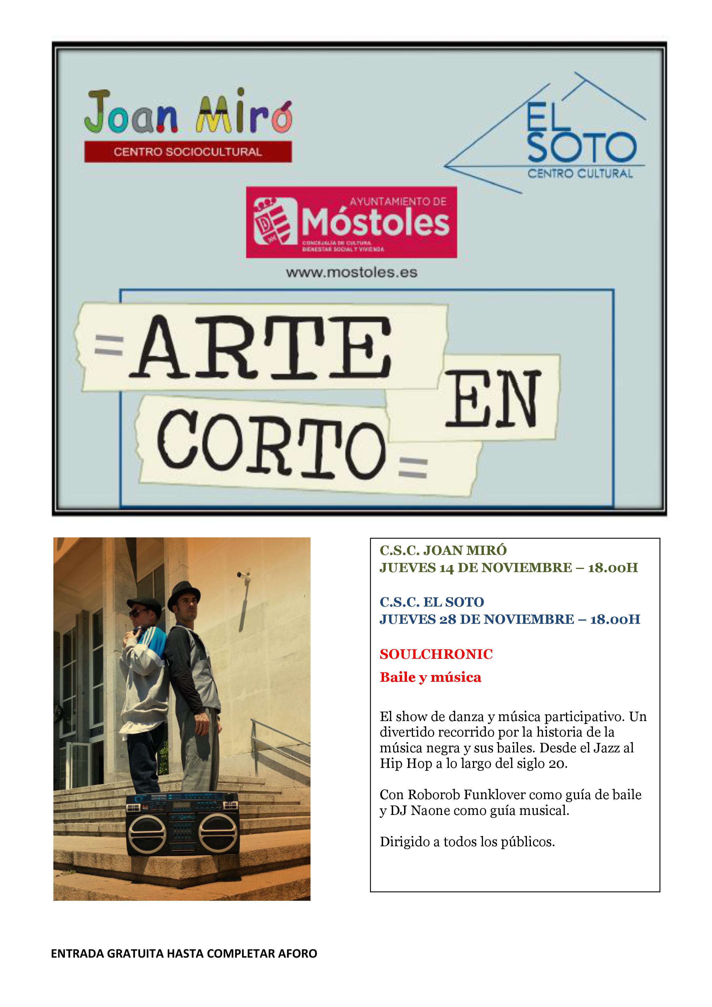 Cartel Arte en Corto noviembre 2019