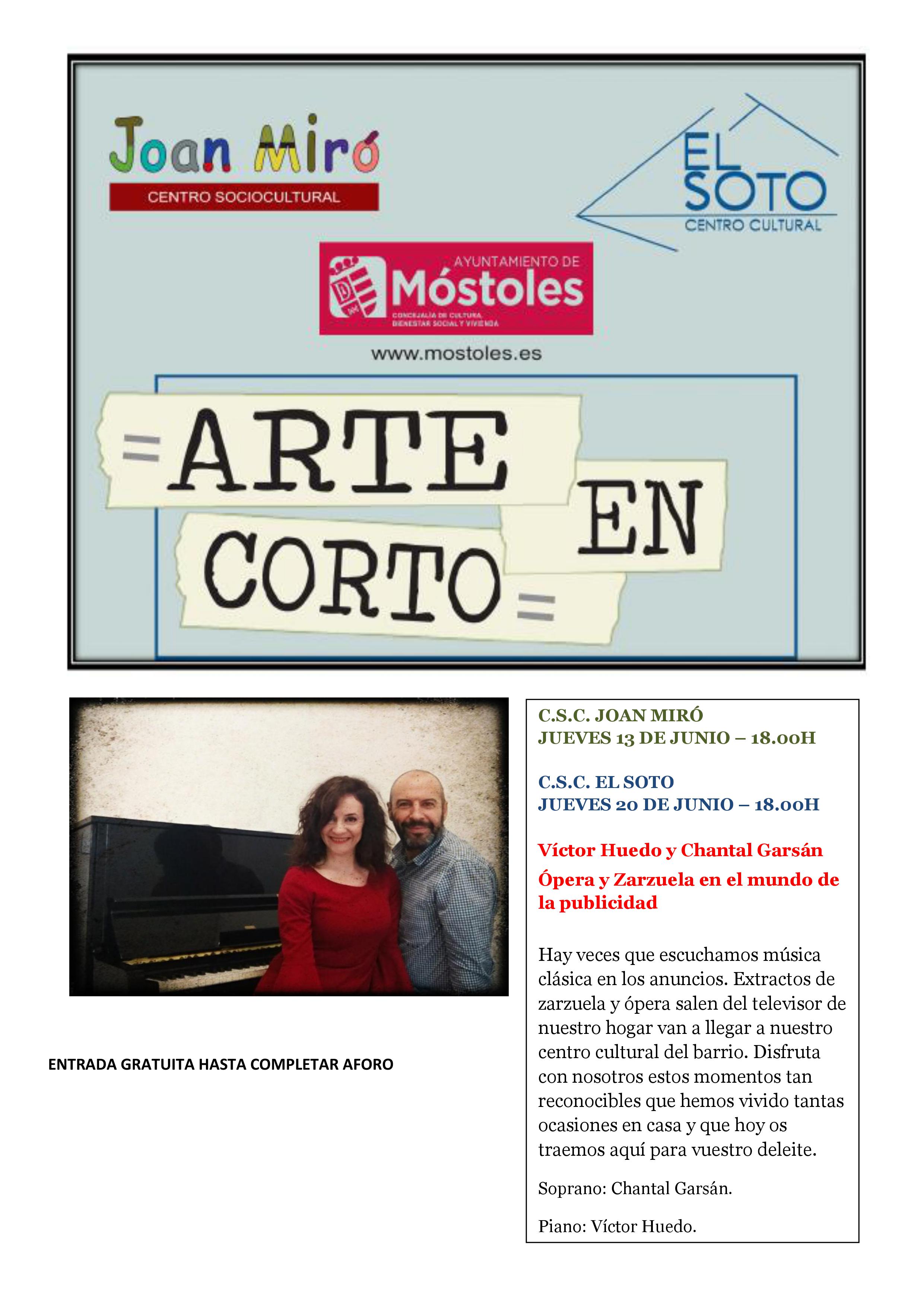 Cartel Arte en Corto junio 2019