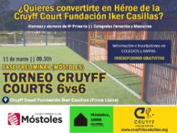 Móstoles acogerá el 11 de marzo el torneo escolar de fútbol "Cruyff Court 6vs6"