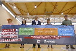 Pancarta contra la violencia en el deporte 1