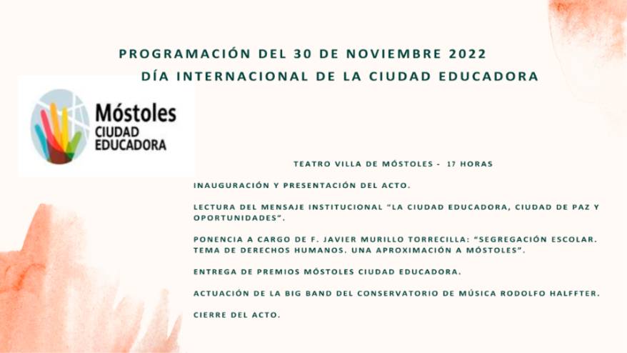 Programación Día Internacional de la Ciudad Educadora - 30 Noviembre 2022