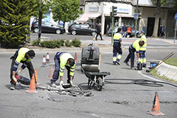 Campaña anual de bacheo en las vías públicasP