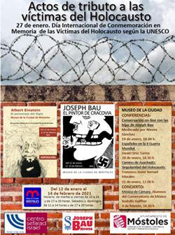Cartel Actos tributo víctimas del Holocausto p