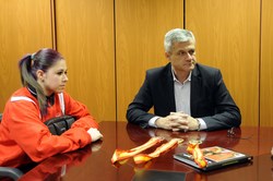 Alcalde recibe a Nerea Sanchez 010