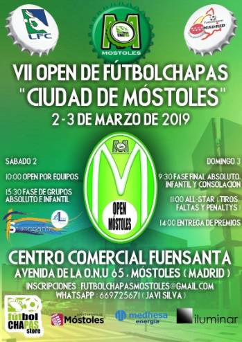 Cartel VII Open Fútbol Chapas Móstoles