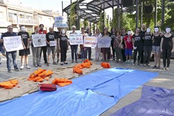 Día mundial del refugiado Performance 1