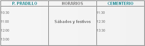 Horarios