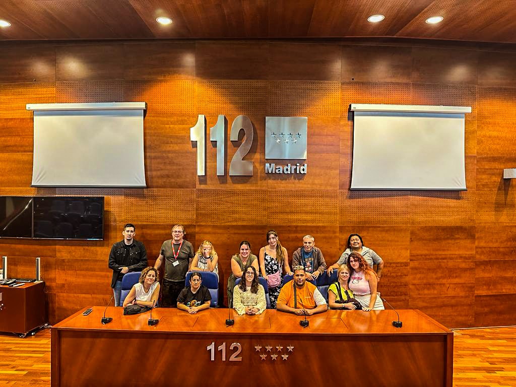 Alumnos del certificado de profesionalidad “Atención sanitaria a múltiples víctimas y catástrofes”, de Móstoles Desarrollo, visitan la Agencia de Seguridad y Emergencias Madrid 112