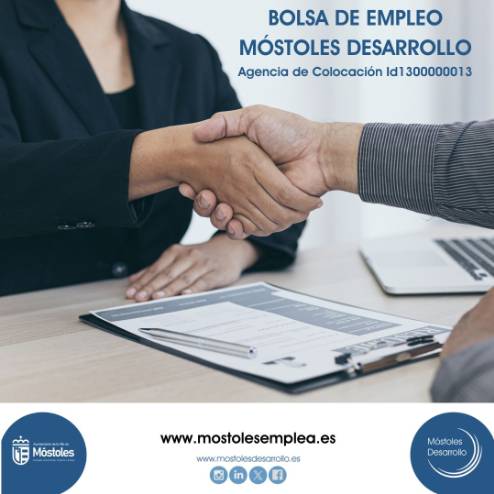 El Ayuntamiento de Móstoles ofrece 58 puestos de trabajo, a través de la Bolsa de Empleo de Móstoles Desarrollo